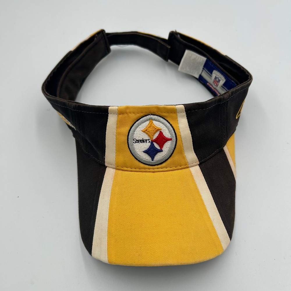 Reebok Visor Mens OSFA Yellow Pittsburgh‎ Steelers NFL Football Hat